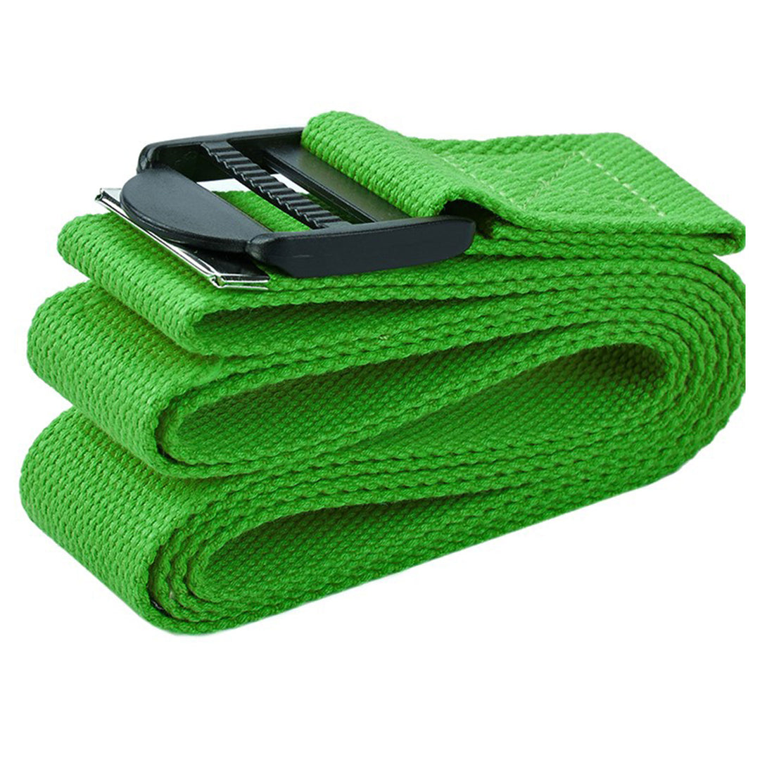 BalanceFrom Fitness 7pc Yoga Set with Mat, Stretch Strap & Knee Pad, Green(Used)