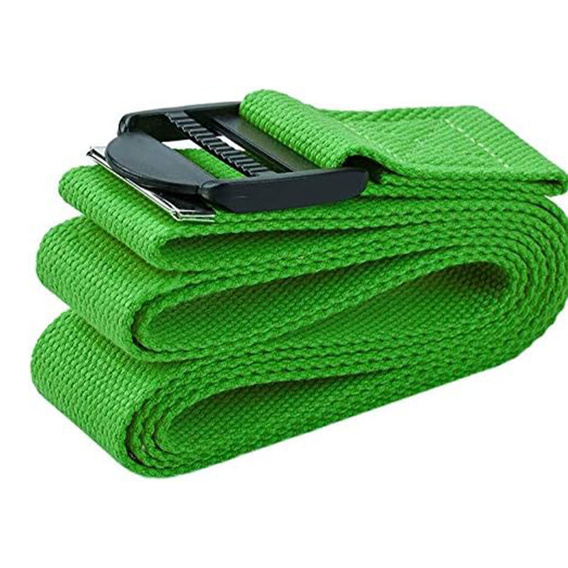 BalanceFrom Fitness 7 Piece Yoga Set with Mat, Stretch Strap & Knee Pad, Green
