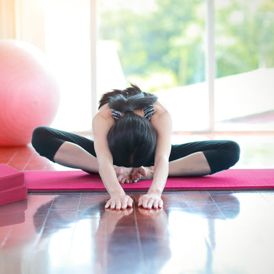 BalanceFrom Fitness 7 Piece Yoga Set with Mat, Stretch Strap & Knee Pad, Pink - VMInnovations
