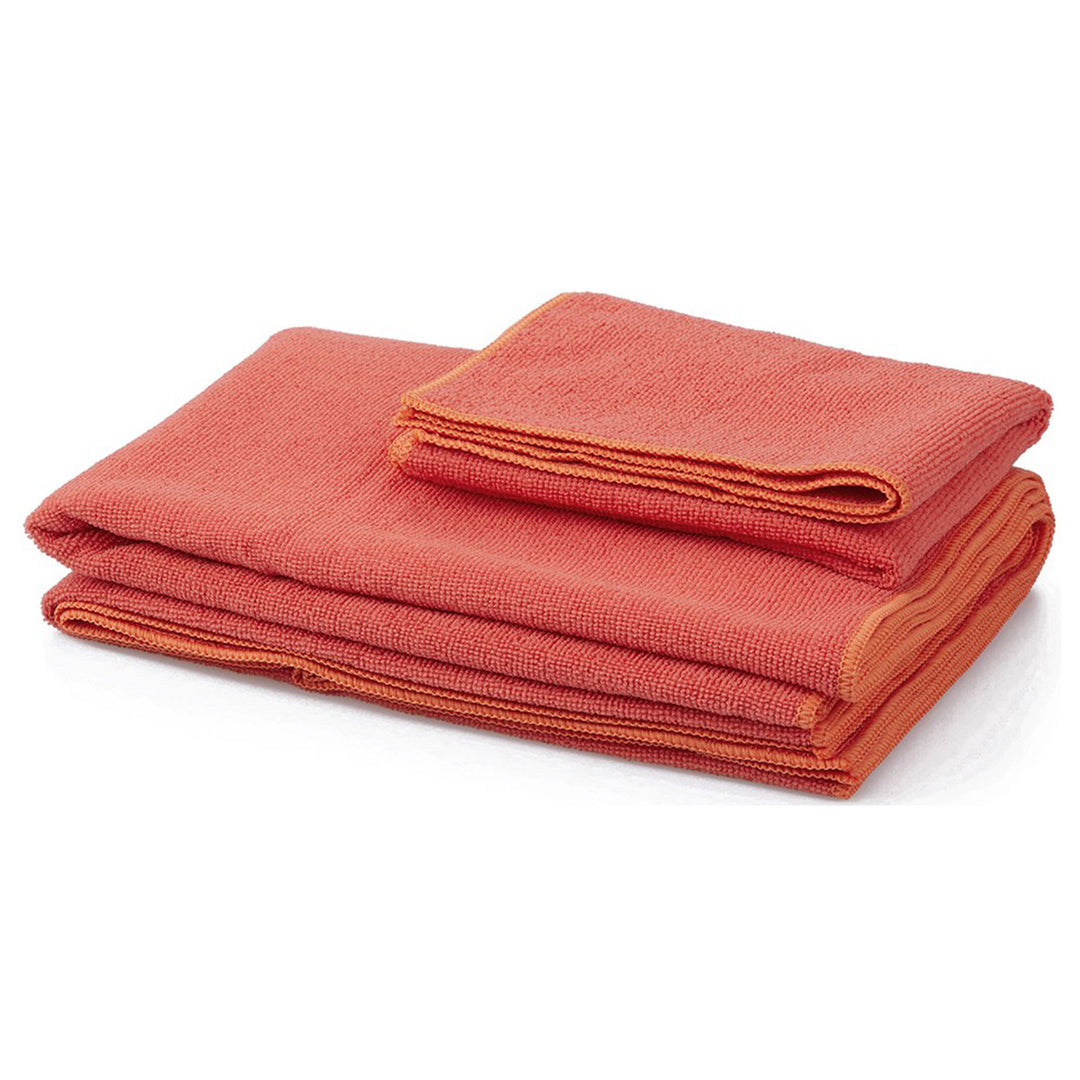 BalanceFrom Fitness 7 Piece Yoga Set with Mat, Strap & Knee Pad, Red (Open Box)