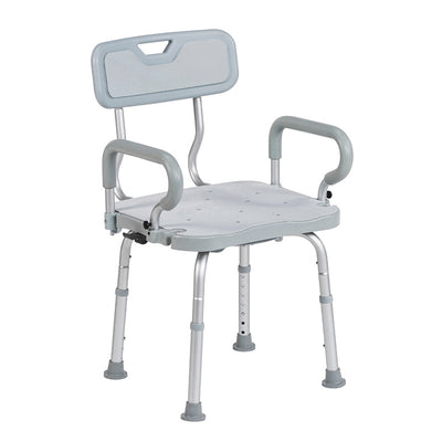 Drive Medical PreserveTech 360 Degrees Swivel Adjustable Height Bath Chair, Grey (Open Box)