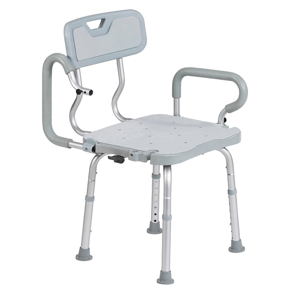 Drive Medical PreserveTech 360 Degrees Swivel Adjustable Height Bath Chair, Grey (Open Box)