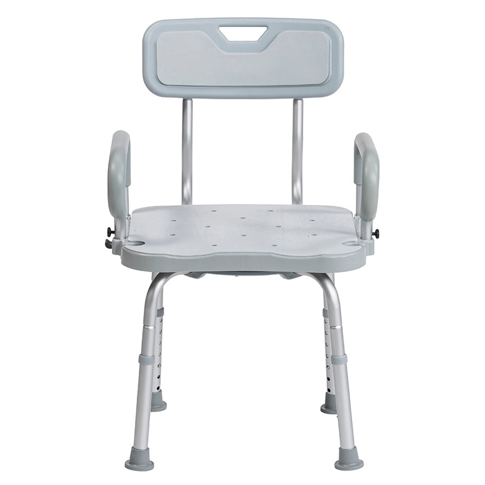 Drive Medical PreserveTech 360 Degrees Swivel Adjustable Height Bath Chair, Grey (Open Box)