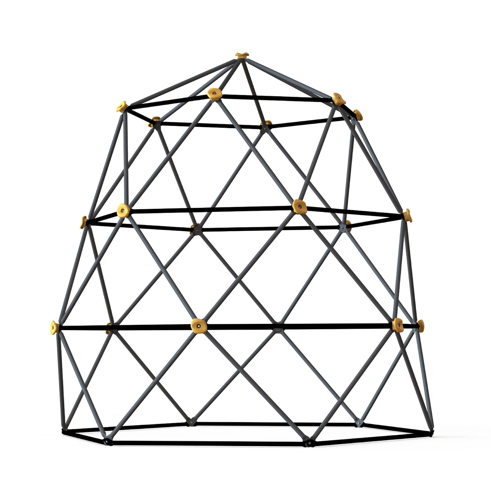 gobaplay Large Powder Coated Steel Geometric Climbing Dome with 3 Sleek Anchors (For Parts) - VMInnovations