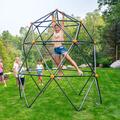 gobaplay Large Powder Coated Steel Geometric Climbing Dome with 3 Sleek Anchors (For Parts) - VMInnovations