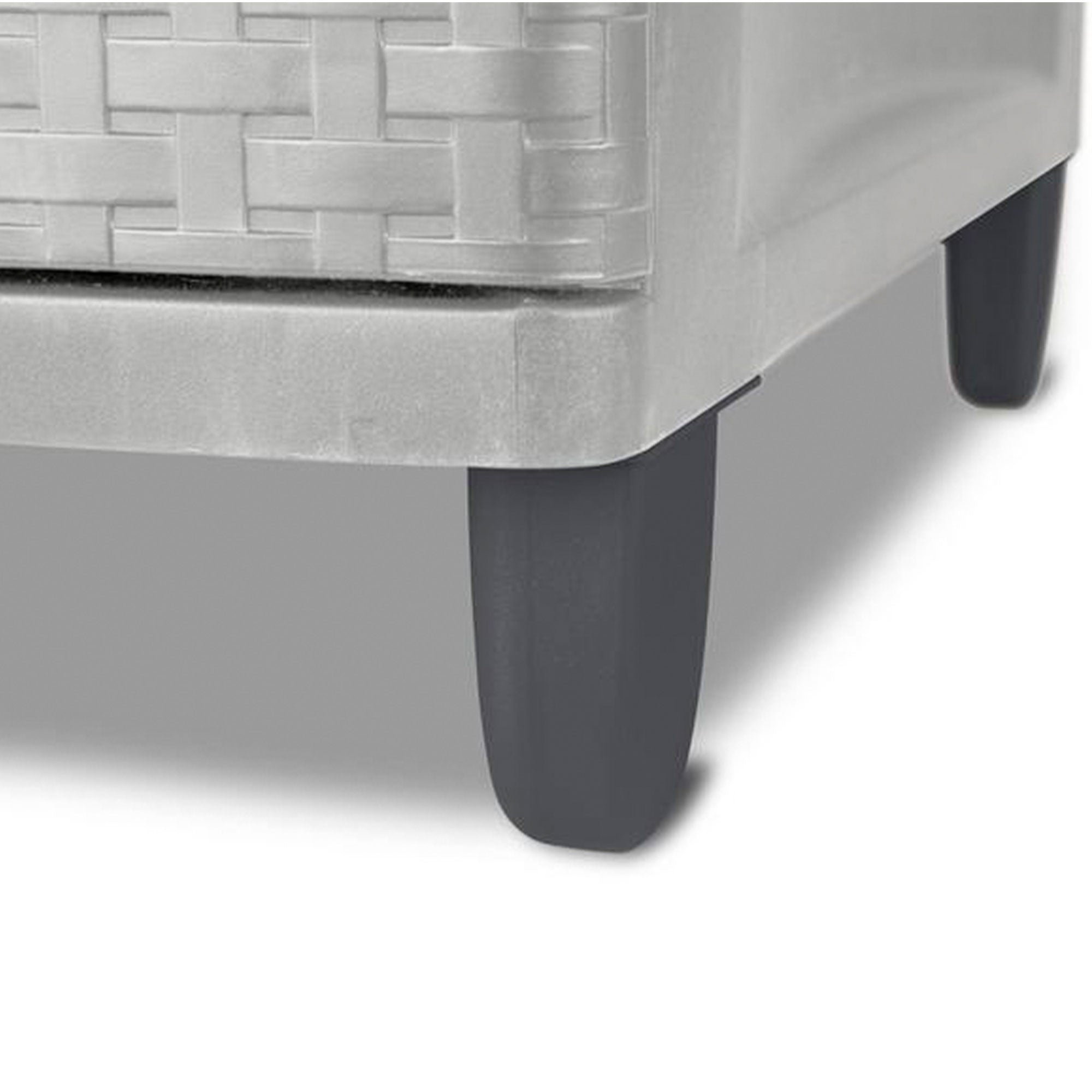 Sterilite 3 Drawer Weave Storage Tower Plastic Organizer Dresser Drawers, Cement - VMInnovations