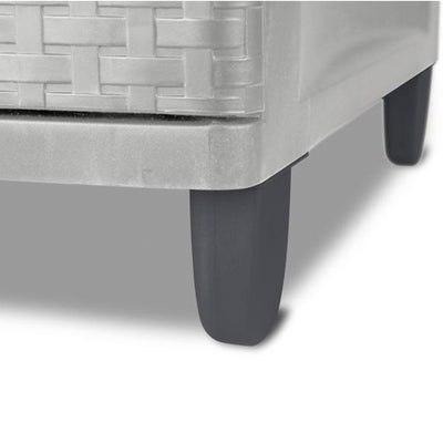 Sterilite 3 Drawer Weave Storage Tower Plastic Organizer Dresser Drawers, Cement - VMInnovations