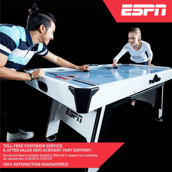 Rally and Roar 72'' Air Powered Hockey Arcade Game Table with Table Tennis Conversion Top