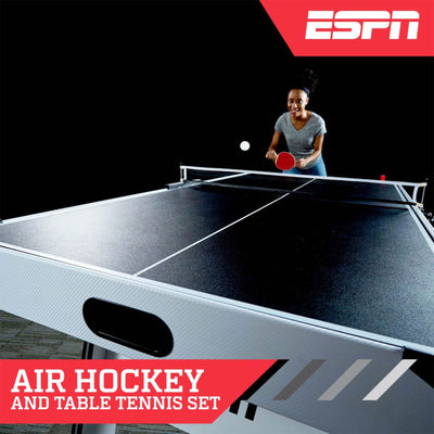 ESPN 72'' Air Powered Hockey Arcade Table with Table Tennis Conversion Top(Used)