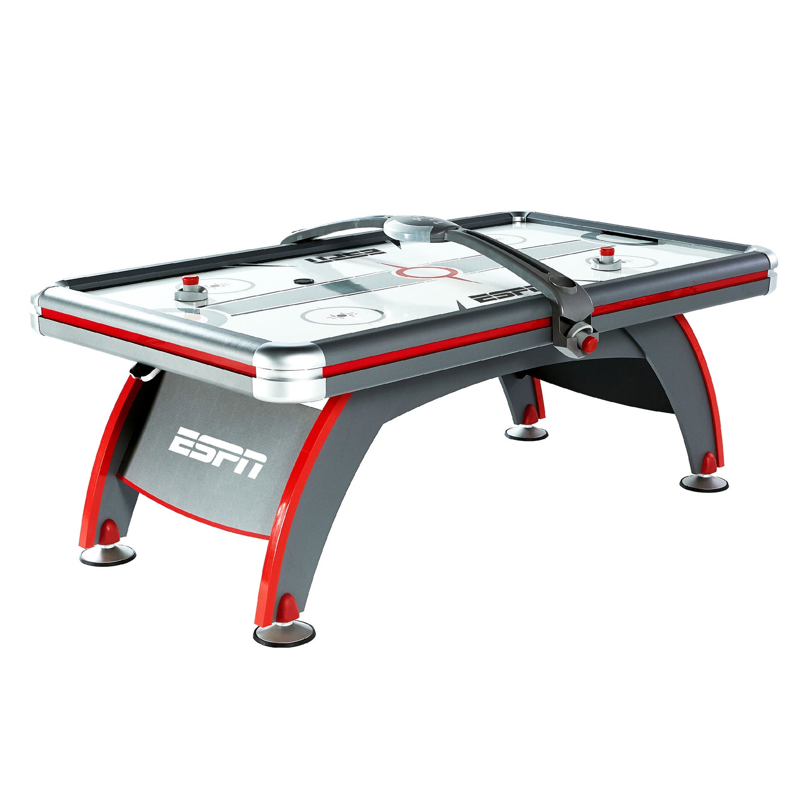 ESPN 7 ft Air Hockey Table w/Electronic Scorer, 2 Pucks & 2 Pushers (Used) - VMInnovations