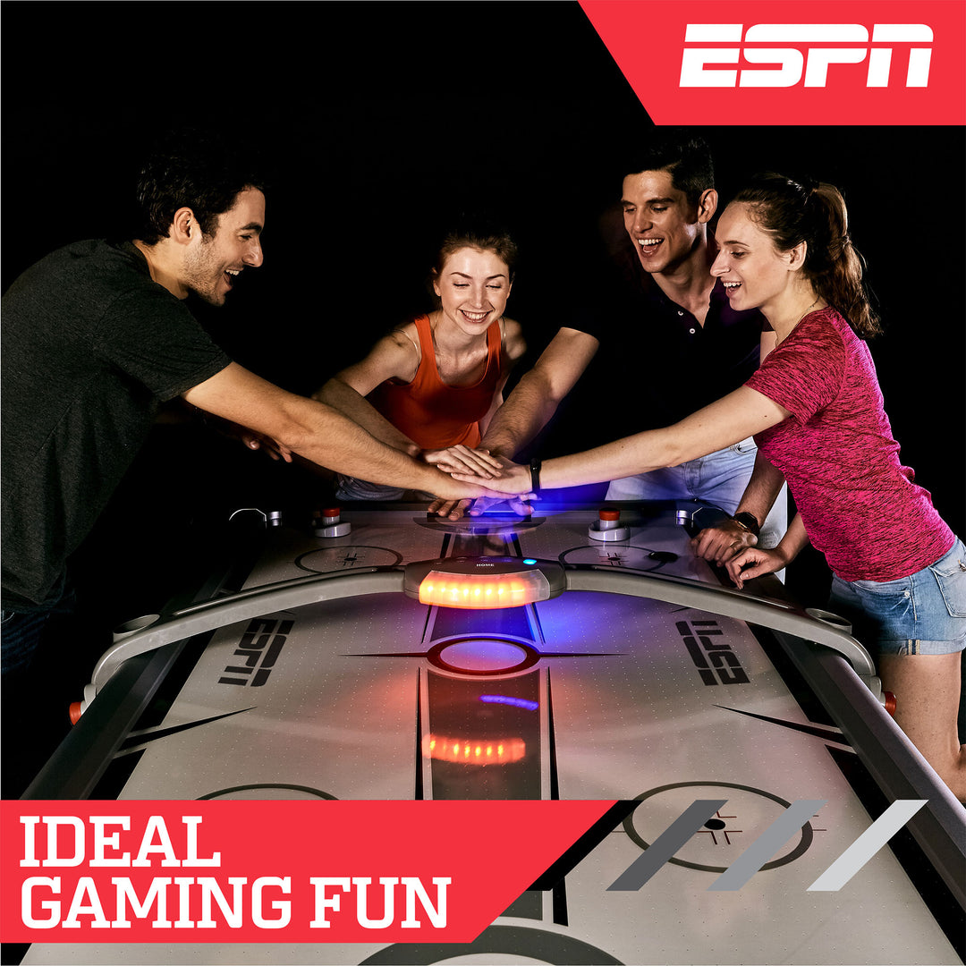 ESPN 7 ft Air Hockey Table w/Electronic Scorer, 2 Pucks & 2 Pushers (Used)