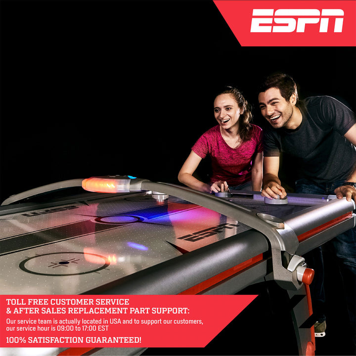 ESPN 7 ft Air Hockey Table w/Electronic Scorer, 2 Pucks & 2 Pushers (Used)