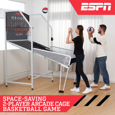 ESPN Ex Foldable Indoor Arcade Basketball Game for 2 Players w/LED Scoring(Used)