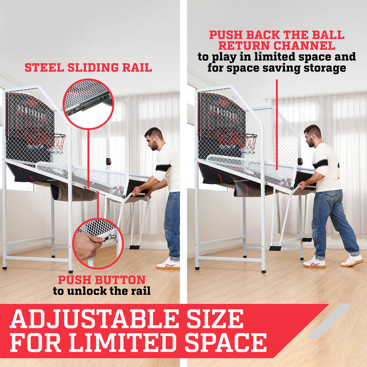 ESPN Ex Indoor Arcade Basketball Game for 2 Players with LED Scoring (Open Box)
