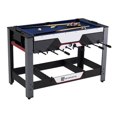MD Sports 48" 2 in 1 Billiards and Foosbal Swivel Table w/Accessories (Open Box) - VMInnovations