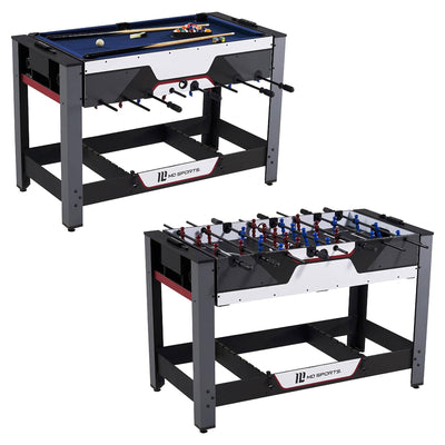 MD Sports 48" 2 in 1 Billiards and Foosbal Swivel Table w/Accessories (Open Box) - VMInnovations