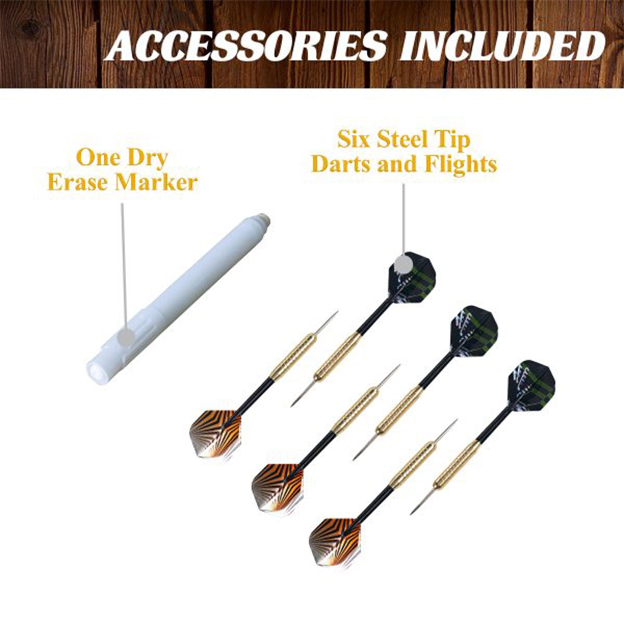 Barrington Billiards 18" Premium Dartboard Cabinet Set with Darts (Open Box) - VMInnovations