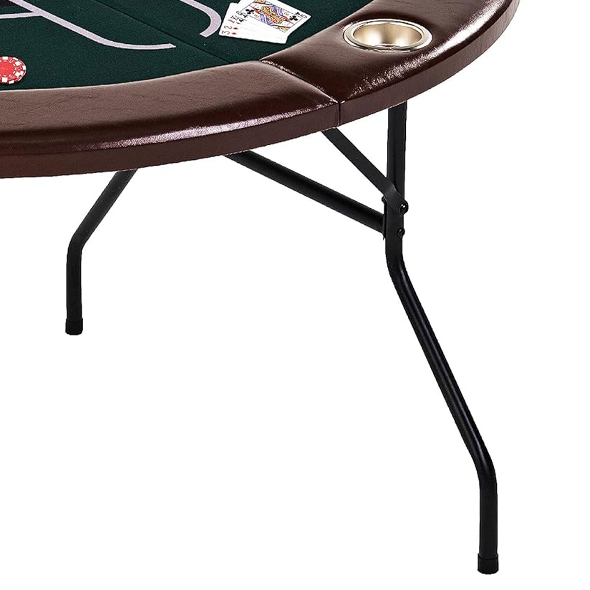 Barrington Billiards 6 Player Poker Table with Rails, Cup Holders, Chips & Cards