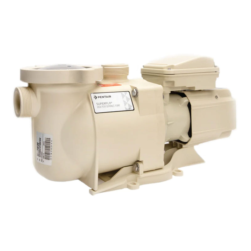 Pentair Stainless Steel Corded Electric SuperFlo High Performance Pump, Beige