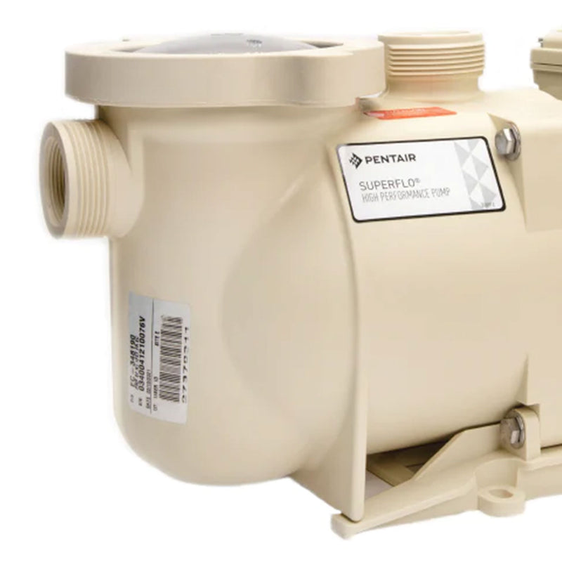 Pentair Steel Corded Electric SuperFlo High Performance Pump, Beige (Used)