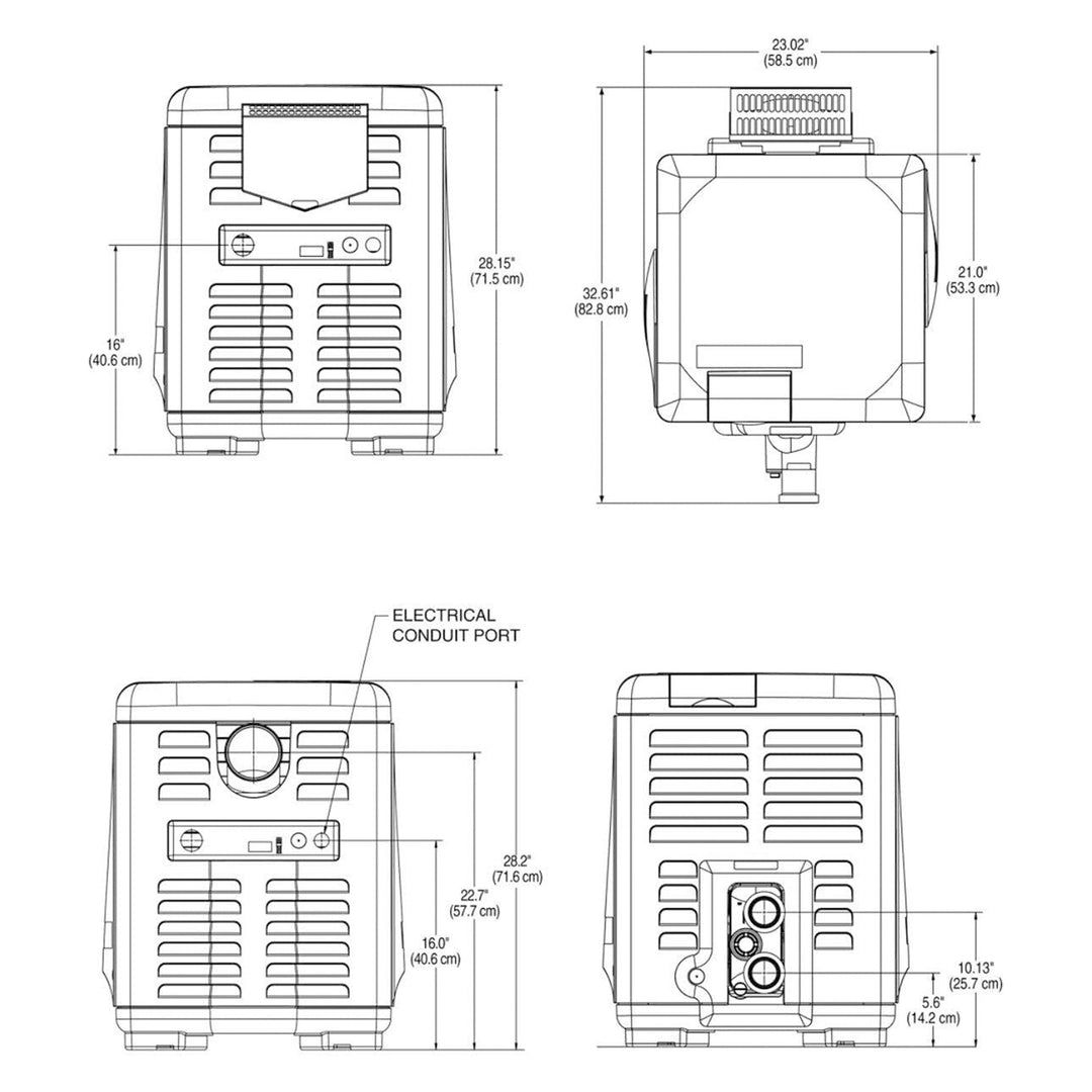 Pentair MasterTemp Pool Heater with Premix Combustion Technology for Spa, Almond