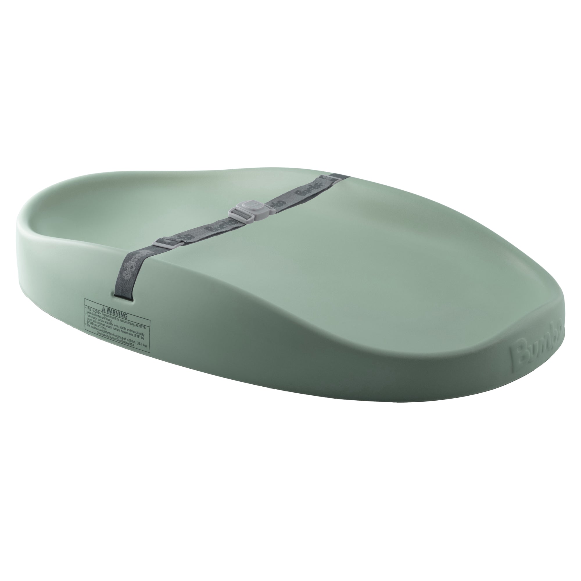 Bumbo Diaper Changing Pad, Ergonomic Baby Changing Mat with Safety Belt, Hemlock - VMInnovations
