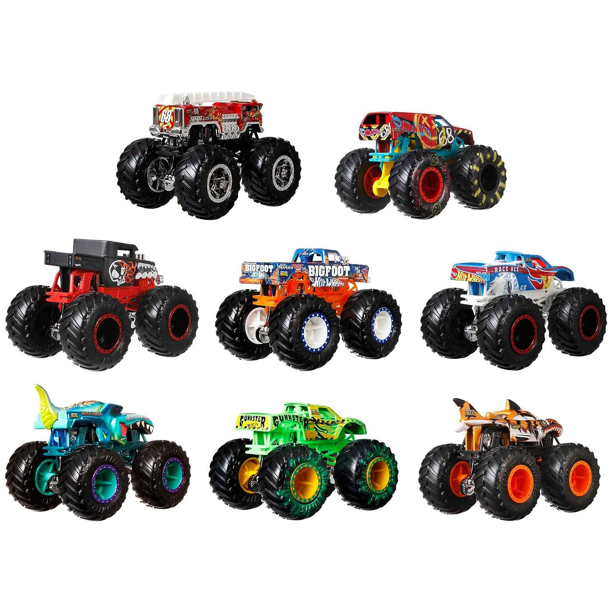 Hot Wheels Monster Trucks Live Toy Cars Set for Kids 36 Months and Up, 8 Pack - VMInnovations