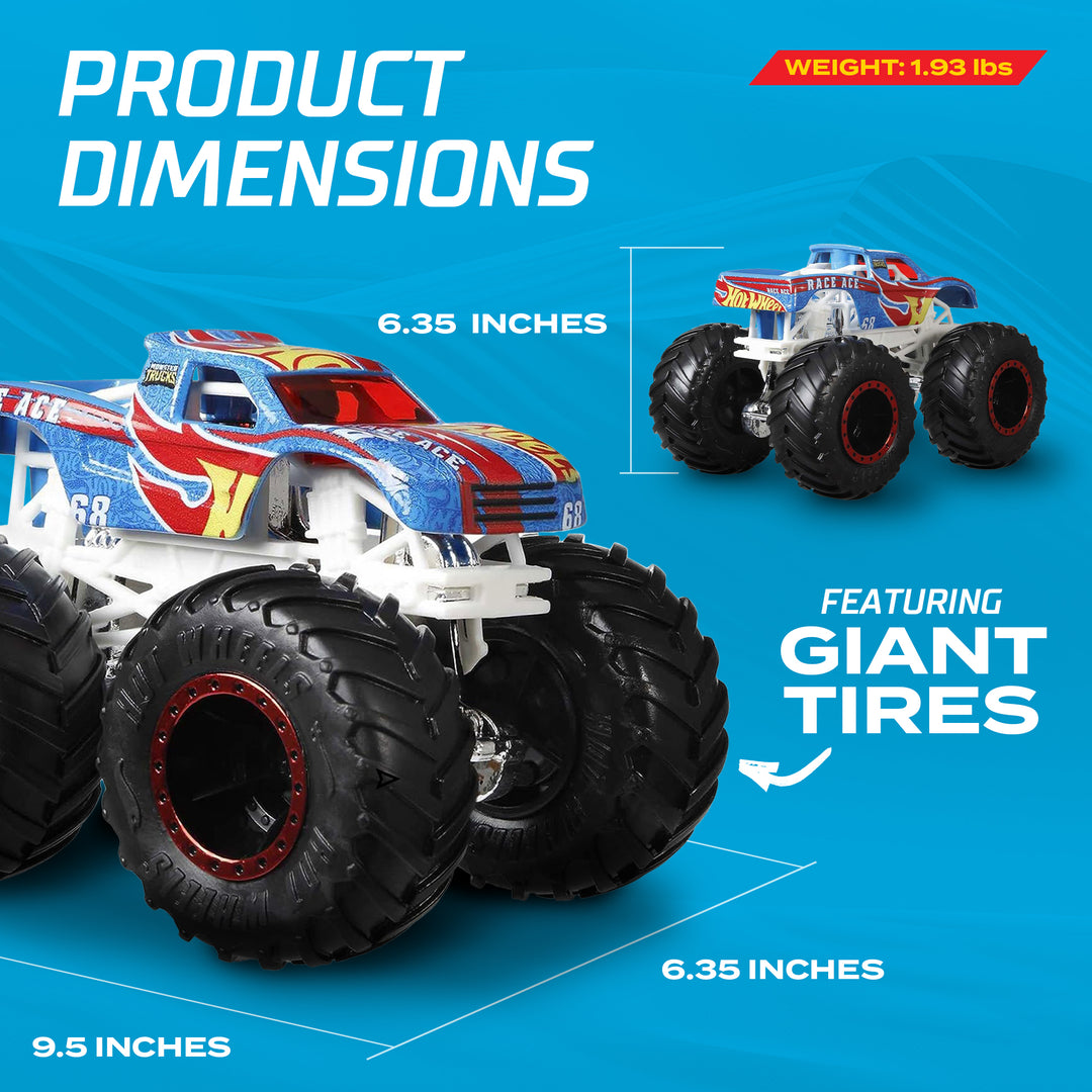Hot Wheels Monster Trucks Live Toy Cars Set for Kids 36 Months and Up, 8 Pack