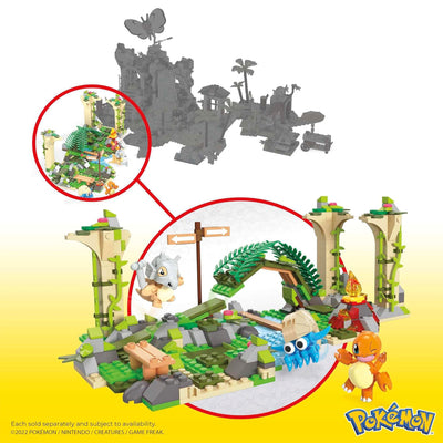 Mattel 1362 Piece Pokemon Building Jungle Voyage Toy Kit with 4 Action Figures - VMInnovations
