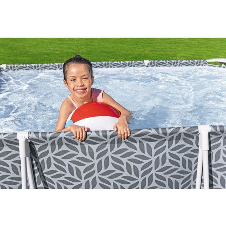 Bestway Steel Pro Rectangle Above Ground Swimming Pool Set, 12' x 6'7" x 26"