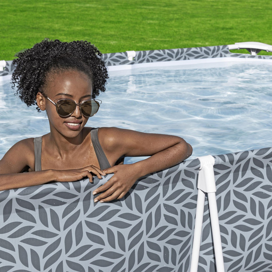 Bestway Steel Pro Rectangle Above Ground Swimming Pool 12'x 6'7"x26" (For Parts)
