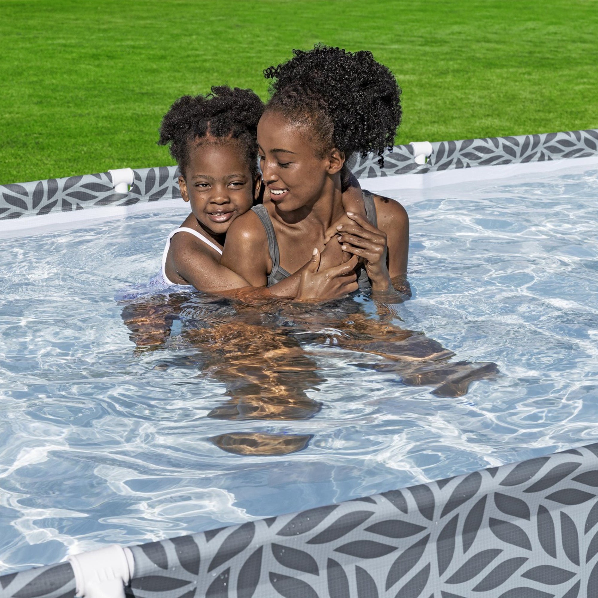 Bestway Steel Pro Rectangle Above Ground Swimming Pool Set, 12' x 6'7" x 26"