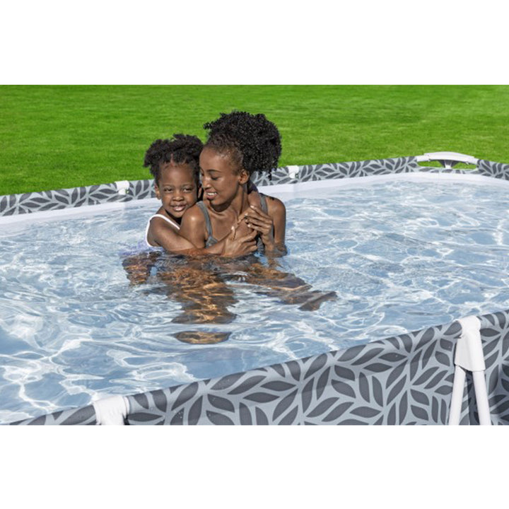 Bestway Steel Pro Rectangle Above Ground Swimming Pool Set, 12' x 6'7" x 26"