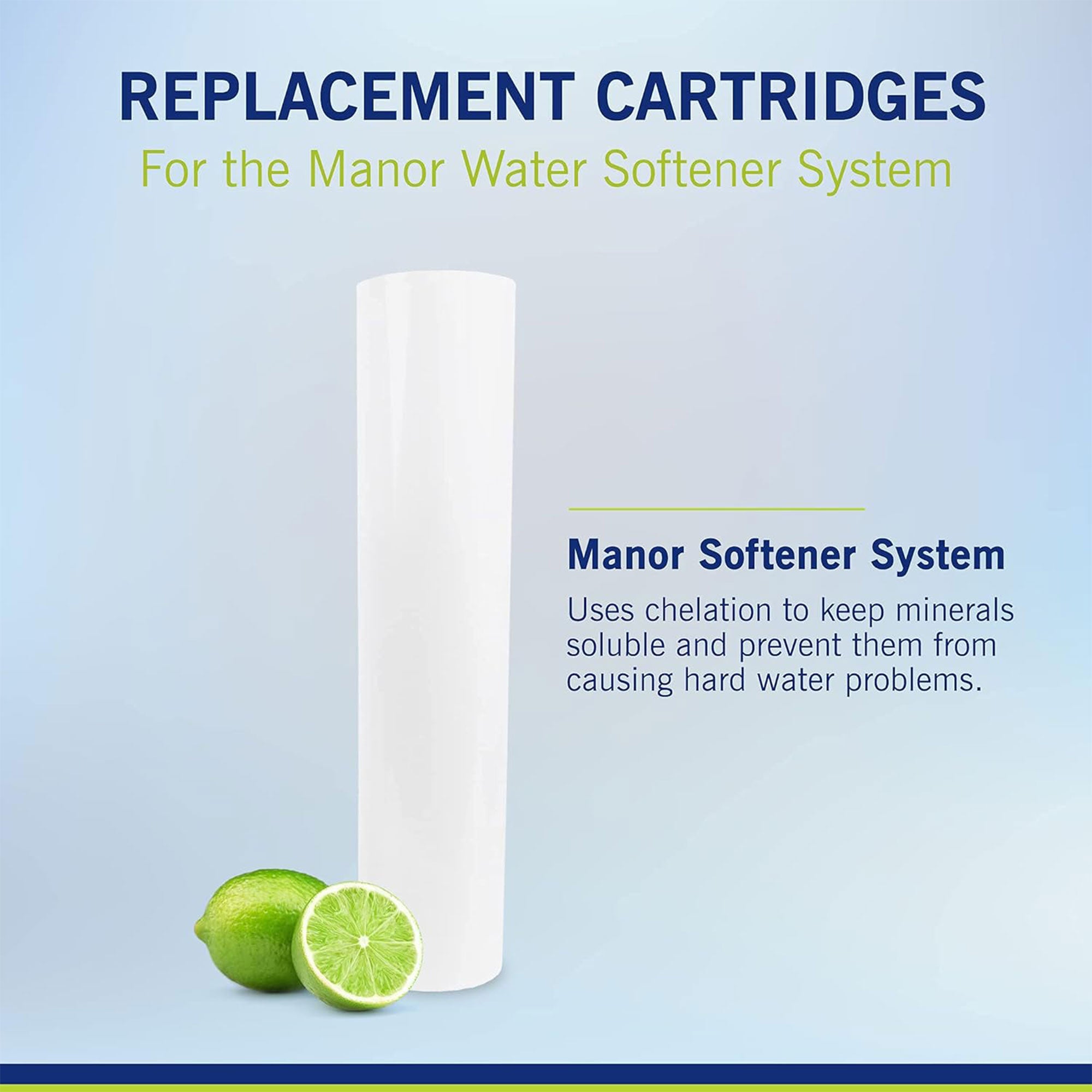 NuvoH2O Manor Salt Free Water Softening System Manor with Replacement Cartridge - VMInnovations