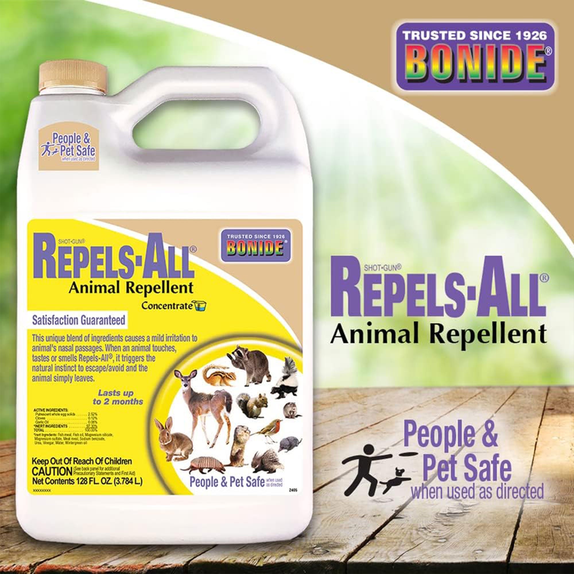 Bonide 128 Fluid Ounce Repels All Repellent Concentrate for Outdoor Pest Control - VMInnovations