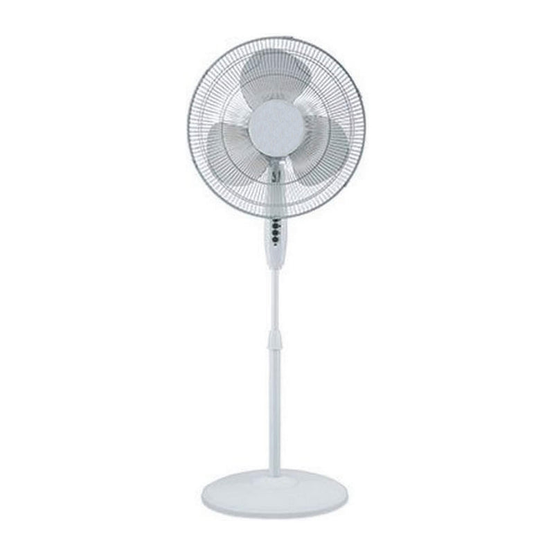 HomePoint 16" 3 Speed Tilt Head Oscillating Pedestal Standing Fan, White (Used)