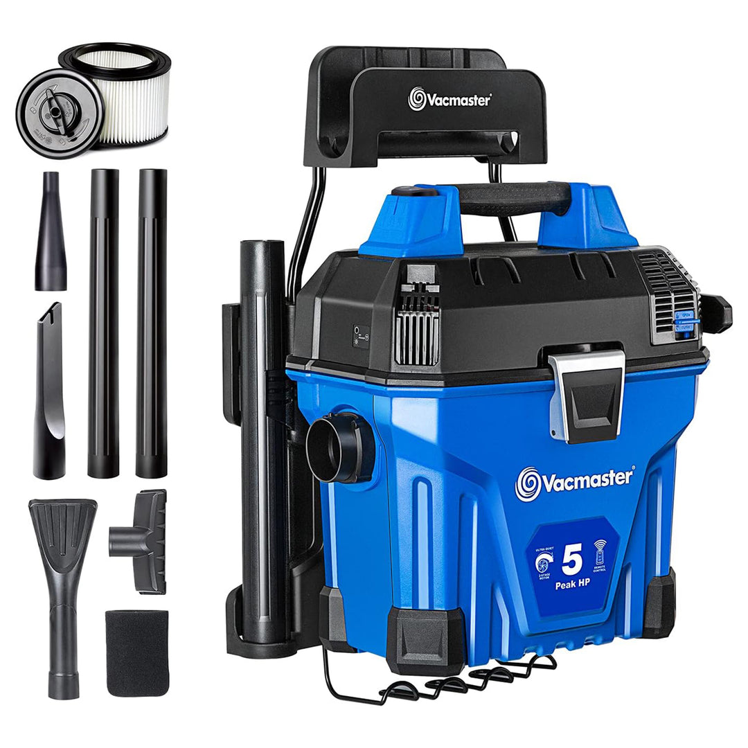 Vacumaster 5 Gal Remote Control Wall Mount Wet/Dry Vacuum Tank for Garage Shops - VMInnovations