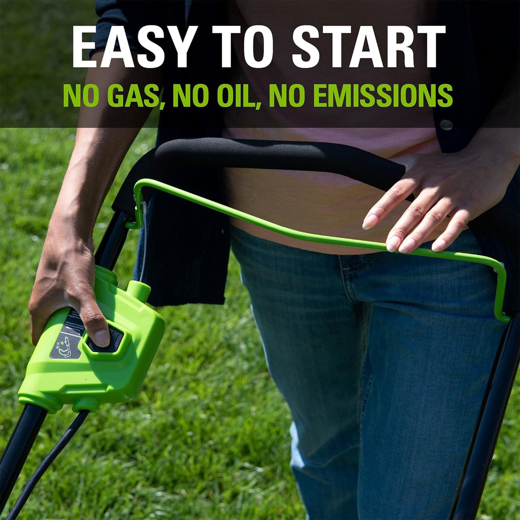Greenworks 40V Cordless Battery Push Lawn Mower 4.0Ah 19" Deck, Charger Included - VMInnovations