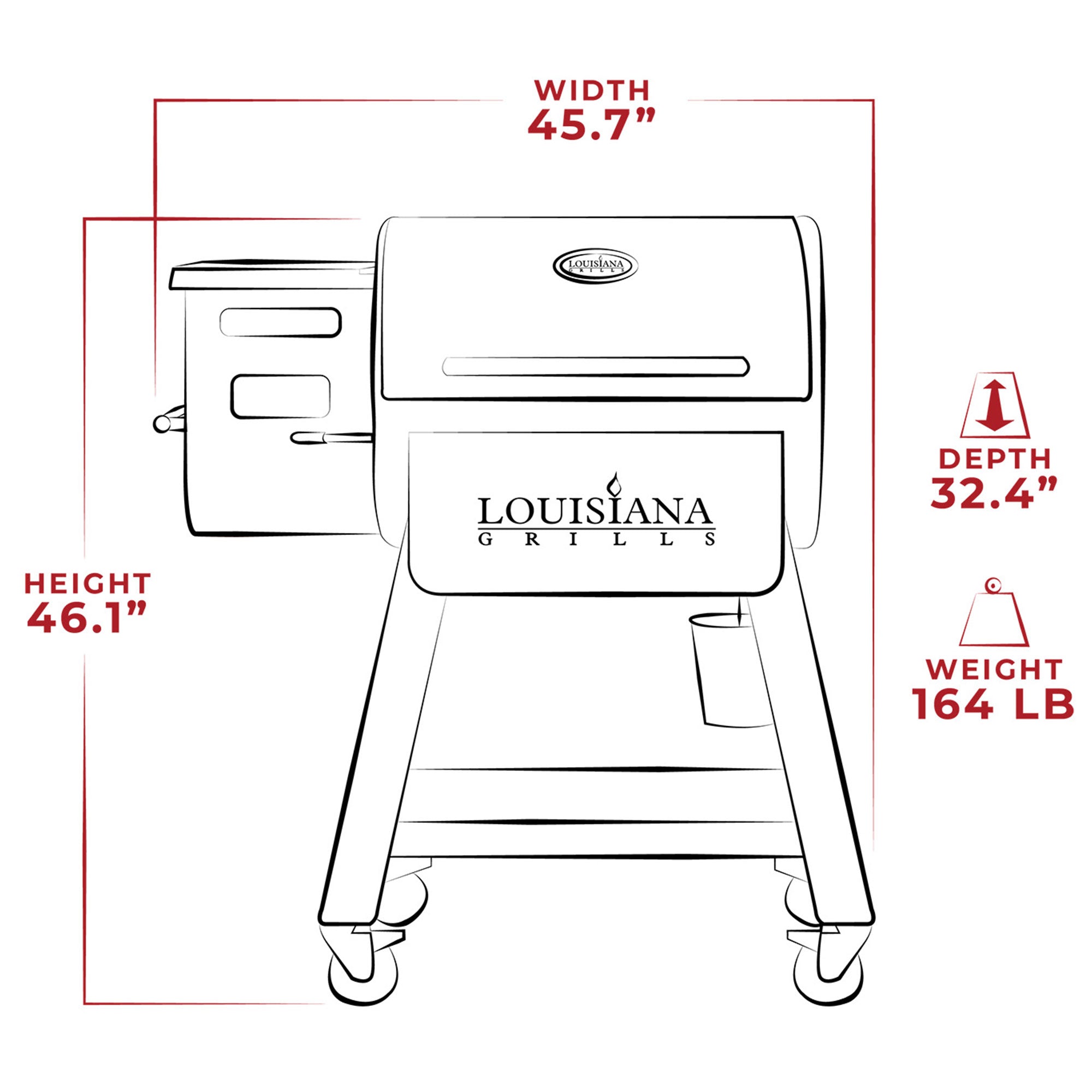 Louisiana Grills 800 Black Label Series Outdoor Pellet Grill with WiFi Control - VMInnovations