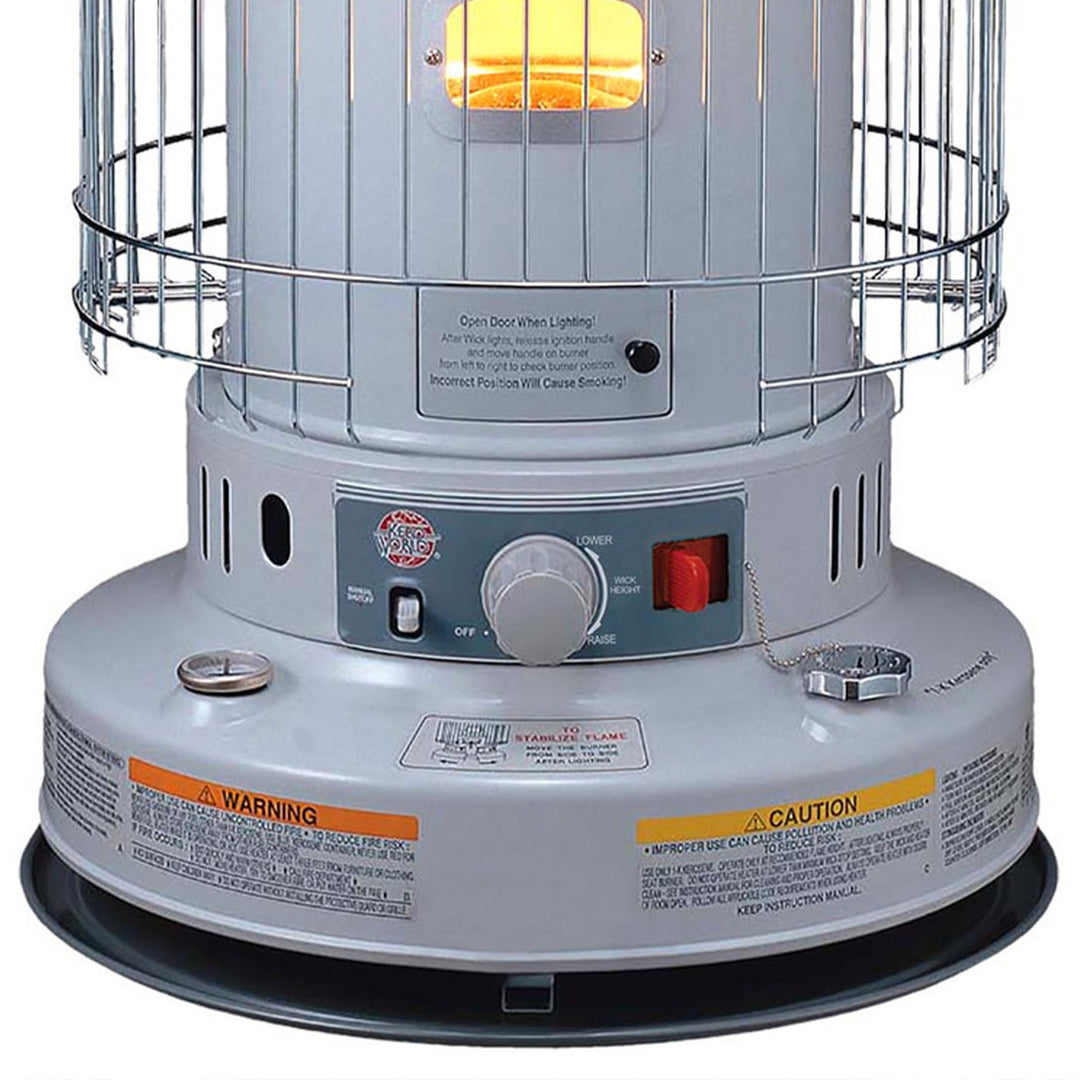 Kero World 23,800 BTU Portable Indoor Kerosene Wick Convection Heater, Gray - VMInnovations