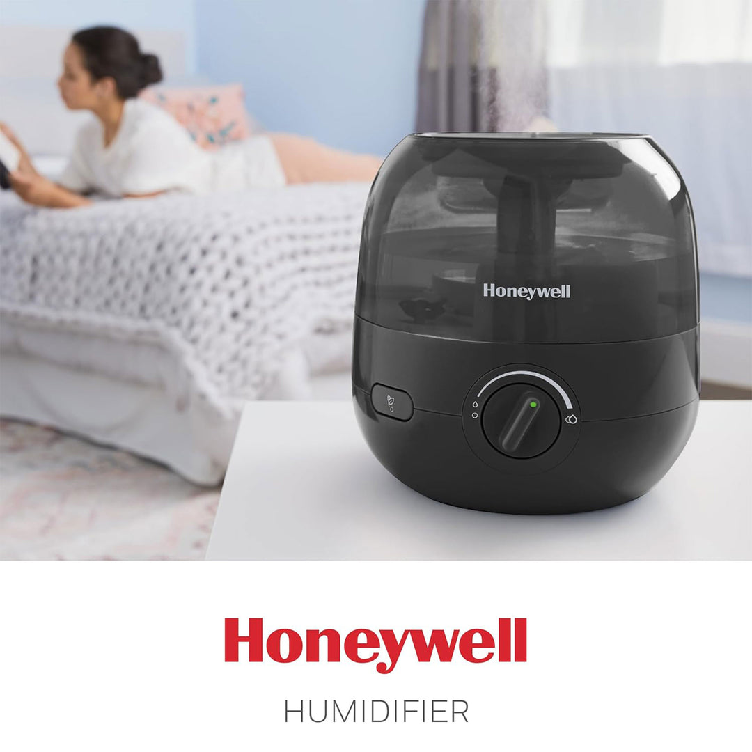Honeywell Small Compact Mini Cool Mist Humidifier Humidity, Black (Open Box)