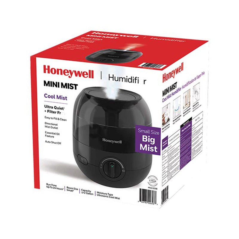 Honeywell Small Compact Mini Cool Mist Humidifier, Black (Used)