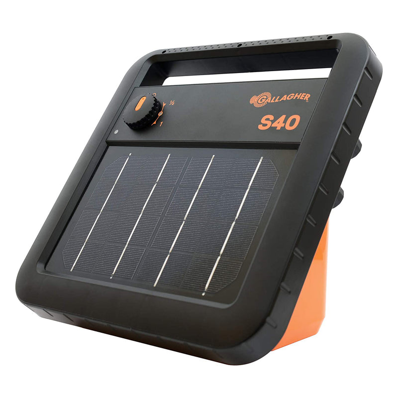 Gallagher Portable Solar Electric Fence Energizer with Solar Battery & Leadsets