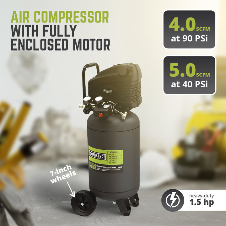MAT INDUSTRIES LLC Portable Heavy Duty 15 Gal Air Compressor, Green (Open Box)
