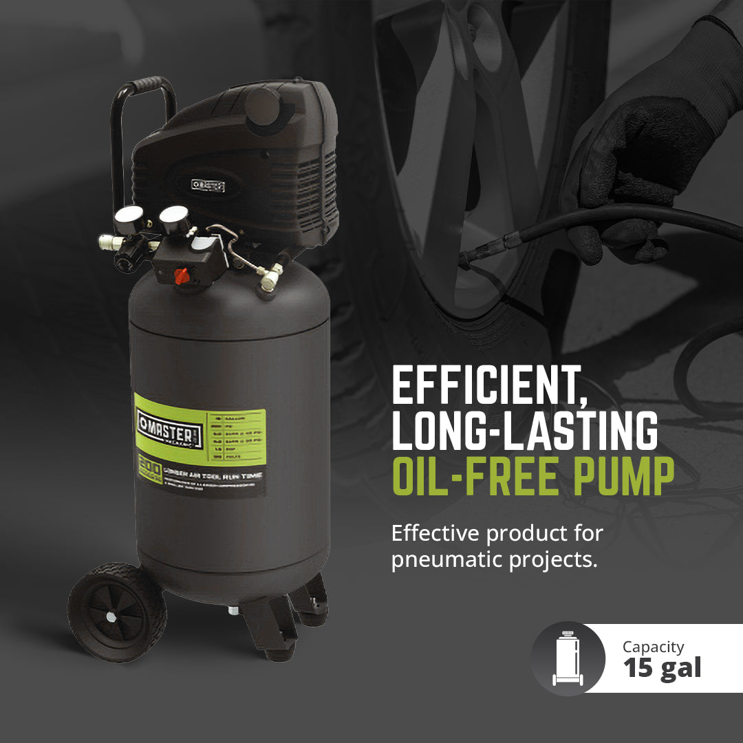 MAT INDUSTRIES LLC Portable Heavy Duty 15 Gal Air Compressor, Green (Open Box) - VMInnovations