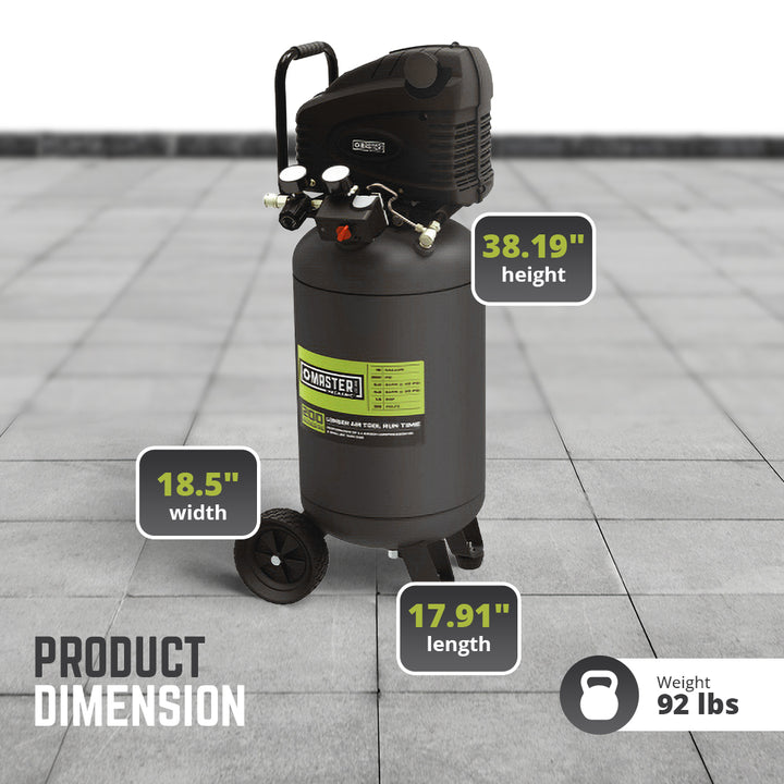 MAT INDUSTRIES LLC Portable Heavy Duty 15 Gal Air Compressor, Green (Open Box)