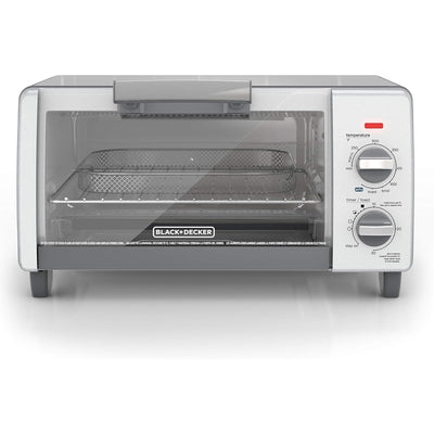 BLACK+DECKER Crisp N Bake Air Fryer 4 Slice Toaster Pizza Oven, Gray (Used)