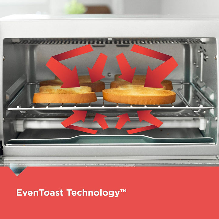 BLACK+DECKER Crisp N Bake Countertop Air Fryer 4 Slice Toaster Pizza Oven, Gray - VMInnovations