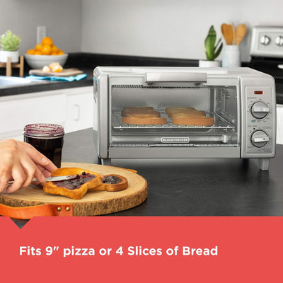 BLACK+DECKER Crisp N Bake Air Fryer 4 Slice Toaster Pizza Oven, Gray (For Parts) - VMInnovations