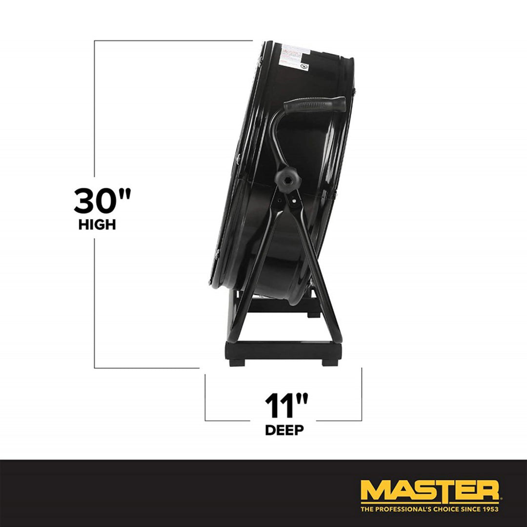 Master 24 Inch Industrial Direct Drive Cradle Tiltable 2 Speed Barrel Drum Fan